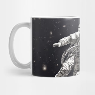 Astronaut Explore Discovery Adventure Ink Sketch Style Mug